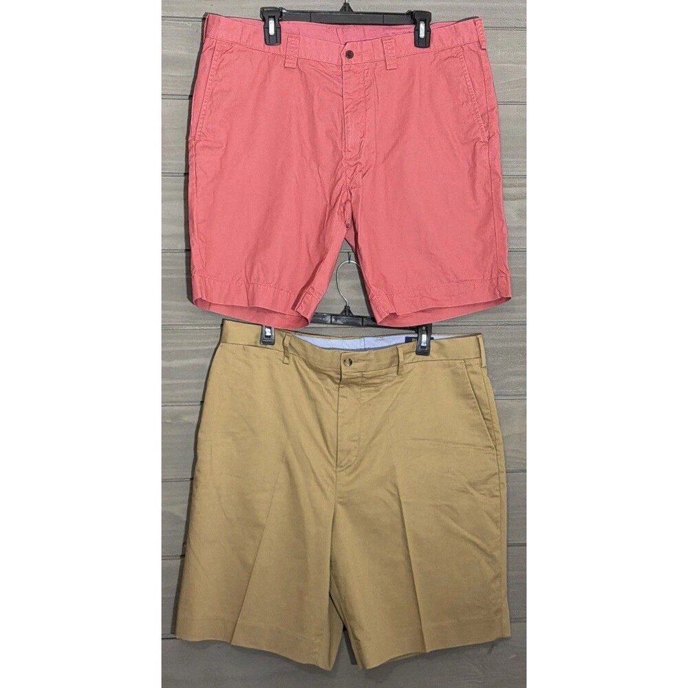 Polo Ralph Lauren Men’s 38 Khaki Pink Shorts Lot Bundle Golf Summer Preppy Chino